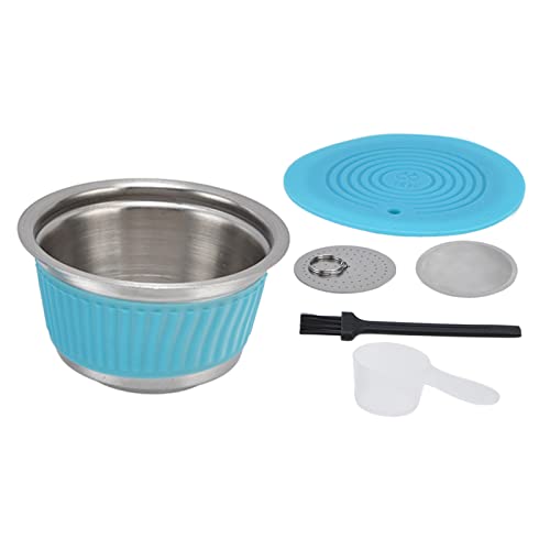 Edelstahl wiederverwendbare Kaffeekapsel -Tasse Filter -Filter -Set für Home Office - (Blau) von HANHEFLY