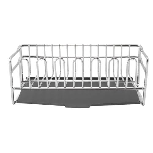 Edelstahlspüle Schwamm Halter Rack Selbstentleer -Tablett Küchen Vorräte von HANHEFLY