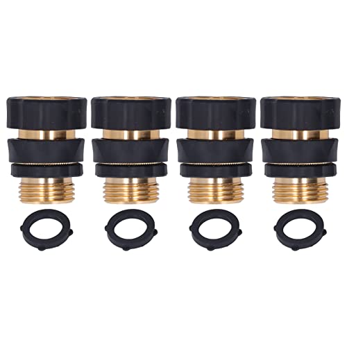 HANHEFLY 3 4in Messing Gummi -Schlauchanschluss Schnellverbindungsanpassungen Set 4 Packs für Gartenwässerdüsen Sprinkler von HANHEFLY