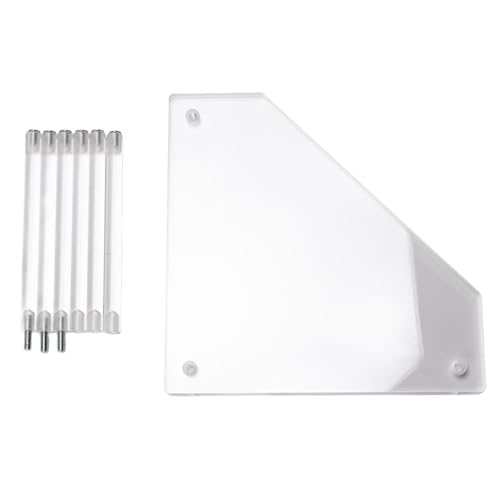 HANHEFLY Acryl Ecke Beiklang dreieckig 3 -Tier -Endtisch Wohnzimmer Schlafzimmerstudium Arrangement von HANHEFLY