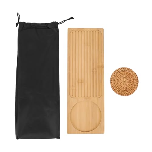 HANHEFLY Campingtisch Einheit Board Vielseitiges tragbares Tischplattenbrett für Zuhause, Outdoor, Büro, Wandern, Reisen (Tee -Tablettbrett) von HANHEFLY
