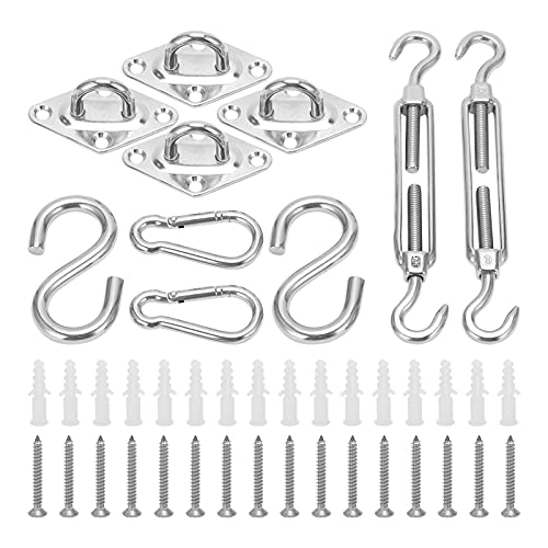 HANHEFLY Edelstahl Sonnensegel Hardware Kit Wasser Verhindern Anti Korrosion Heavy Duty Viereckige 6mm Outdoor Terrasse Garten HANHEFLY Edelstahl Sonnensegel Hardware Kit Wasser Verhindern Anti Korrosion Heavy Duty Viereckige 6mm Outdoor Terrasse Garten von HANHEFLY