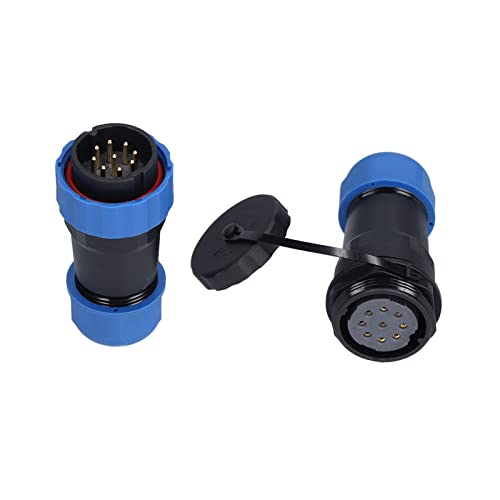 HANHEFLY Luftfahrtanschluss PA66 PA6 SP28 IP68 Wasser verhindern Stecker männlicher Stecker weiblicher Sockelkommunikationsgeräte (9 Pin) von HANHEFLY