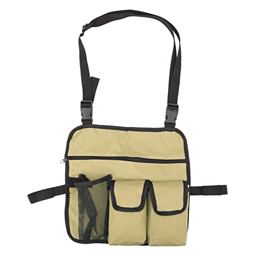 HANHEFLY Strandstuhl Armlehnenbeutel Tragbarer Multi -Taschen -Organisator für Outdoor -Aktivitäten (Khaki) von HANHEFLY