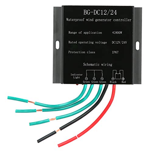 HANHEFLY Windturbinengenerator Controller 800W Ladungsregler Wasser verhindern Aluminiumlegierung für DC12 24 -V -Stromversorgung von HANHEFLY