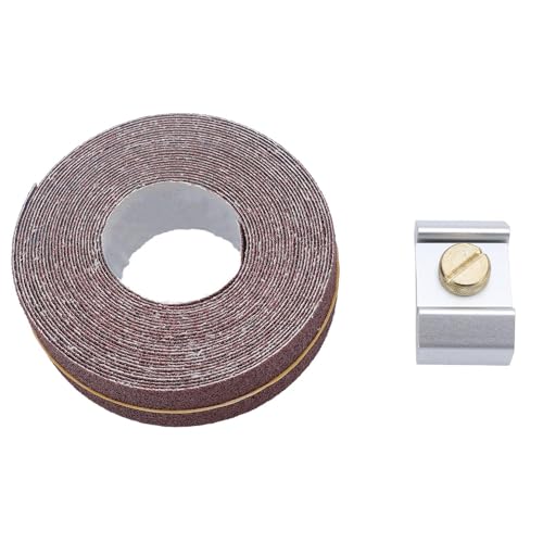 Handheld -Sandpapierhalter Aluminiumlegierung Schleifblock Rack 80 Grit 6m 25 mm Papierrolle von HANHEFLY