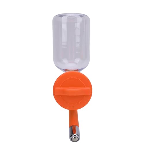 Hanging Hundekäfigflasche Edelstahlkugellager 300 ml Kapazität Platz sparen Lange anhaltende Käfig -Wassertrinker Katzen Hunde Hunde (Orange) von HANHEFLY