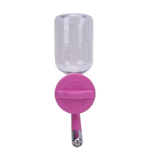 Hanging Hundekäfigflasche Edelstahlkugellager 300 ml Kapazität Platz sparen Lange anhaltende Käfig -Wassertrinker Katzen Hunde Hunde (Rosenrot) von HANHEFLY