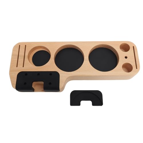 Hölzerne Kaffee -Tampenstation robustes kompaktes Design für ordentliche Küchenbuche Holz von HANHEFLY