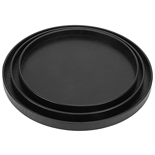 Hölzerne runde Tee Tasse Tablett exquisite Obstpalte -Tischgeschirr, das Besteck Küchenzubehör für Wohnkultur serviert von HANHEFLY