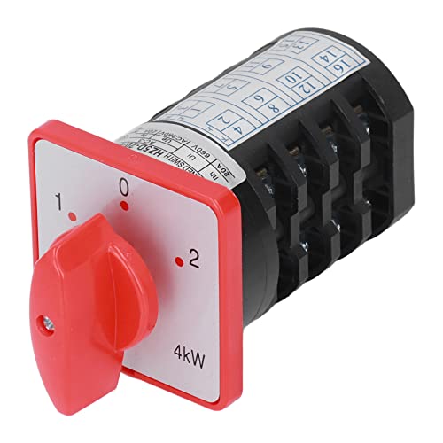 Rotary Changeover Switch Knob Control Selector Switch 4 Section 3 Position AC380V Sturdy PC Material Rotary Changeover Switch Knob Control Selector Switch 4 Section 3 Position AC380V Sturdy PC Material von HANHEFLY