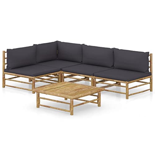 HANJIEFACAI 3-TLG. Gartenbar-Set mit Kissen Poly Rattan Graubalkonmöbel sitzgarnitur Garten gartenmöbel Set balkonmöbel Kleiner balkonGeeignet für Gartenterrassen von HANJIEFACAI