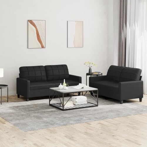 HANJIEFACAI 3-TLG. Gartenbar-Set mit Kissen Poly Rattan Schwarzgartenmöbel sitzgarnitur Garten terassenmöbel außen balkonmöbelGeeignet für Gartenterrassen von HANJIEFACAI