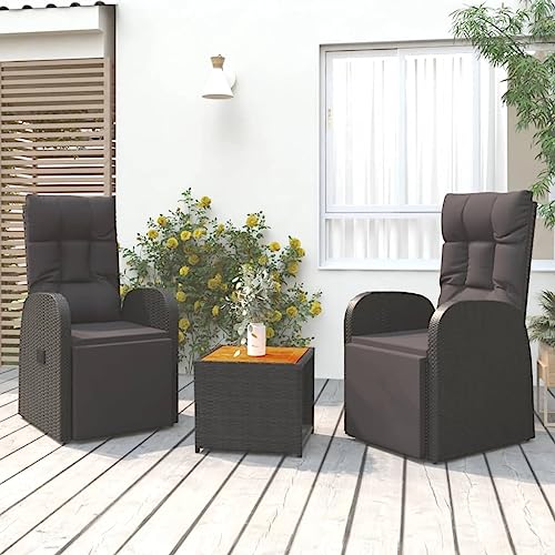 HANJIEFACAI 5-TLG. Garten-Essgruppe Poly Rattan Grausitzgarnitur Garten gartenmöbel Set balkonmöbel balkonmöbel Kleiner balkonGeeignet für Gartenterrassen von HANJIEFACAI