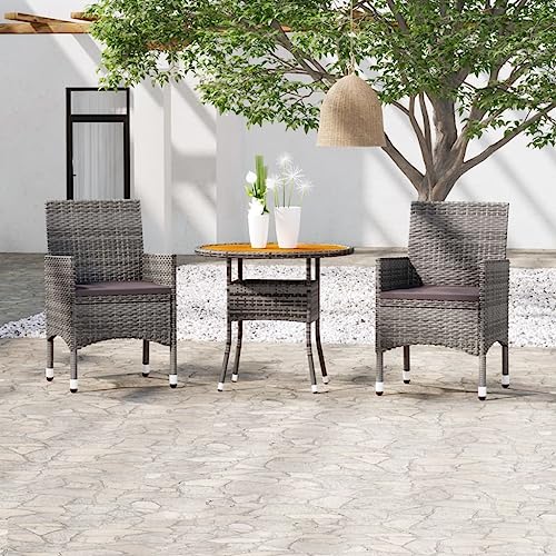 HANJIEFACAI 5-TLG. Garten-Lounge-Set mit Auflagen Creme Massivholz Akaziebalkonmöbel gartenmöbel Set gartenmöbel balkonmöbel Kleiner balkonGeeignet für Gartenterrassen von HANJIEFACAI