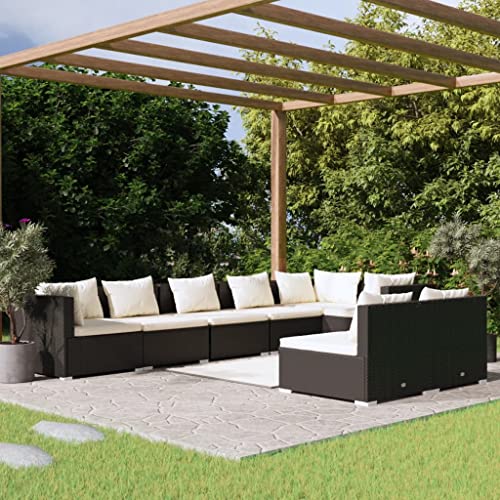 HANJIEFACAI 5-TLG. Garten-Lounge-Set mit Auflagen Massivholz Akaziebalkonmöbel balkonmöbel Kleiner Balkon terassenmöbel außen gartenmöbel setGeeignet für Gartenterrassen von HANJIEFACAI