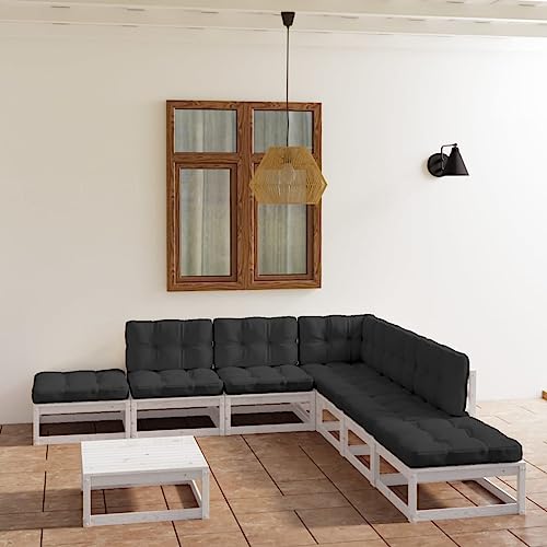 HANJIEFACAI 7-TLG. Garten-Essgruppe Poly Rattan Graubalkonmöbel terassenmöbel außen gartenmöbel Set balkonmöbel Kleiner balkonGeeignet für Gartenterrassen von HANJIEFACAI