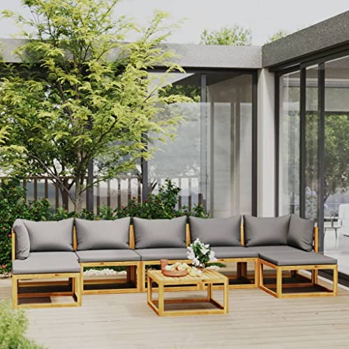 HANJIEFACAI 8-TLG. Garten-Lounge-Set Poly Rattan Schwarzterassenmöbel außen sitzgarnitur Garten gartenmöbel Set balkonmöbel Kleiner balkonGeeignet für Gartenterrassen von HANJIEFACAI
