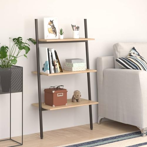 HANJIEFACAI Anlehnregal mit 3 Ablagen Hellbraun und Schwarz 64x34x116 cm Book Shelves Cabinet Shelf Organizer Display Cabinet für Balkon Wohnzimmer Arbeitszimmer Flur HANJIEFACAI Anlehnregal mit 3 Ablagen Hellbraun und Schwarz 64x34x116 cm Book Shelves Cabinet Shelf Organizer Display Cabinet für Balkon Wohnzimmer Arbeitszimmer Flur von HANJIEFACAI