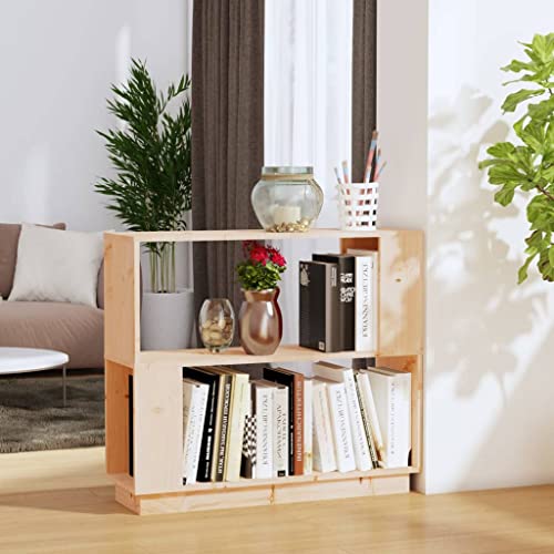 HANJIEFACAI Bücherregal/Raumteiler 80x25x70 cm Massivholz Kiefer Small Bookcase Cabinet Small Bookshelf Shelf Organizer für Arbeitszimmer Balkon Flur Wohnzimmer von HANJIEFACAI