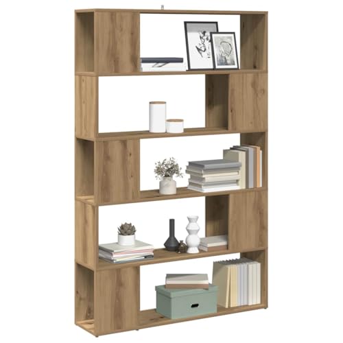 HANJIEFACAI Bücherregal/Raumteiler Artisan-Eiche 100x24x155 cm Book Shelves Cabinet Small Bookshelf Display Cabinet für Balkon Flur Wohnzimmer Schlafzimmer von HANJIEFACAI