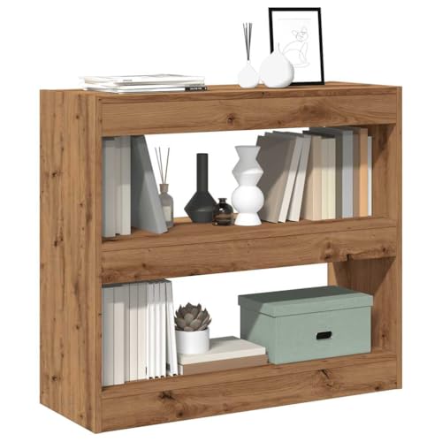 HANJIEFACAI Bücherregal/Raumteiler Artisan-Eiche 80x30x72 cm Small Bookcase Book Shelf Bookcase Book Shelves für Arbeitszimmer Balkon Schlafzimmer Wohnzimmer von HANJIEFACAI
