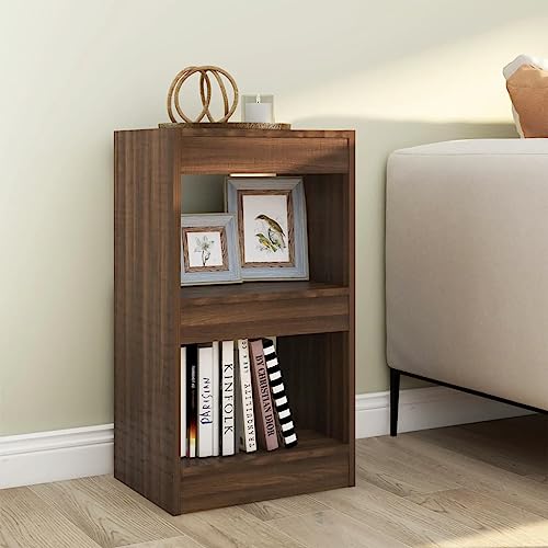 HANJIEFACAI Bücherregal/Raumteiler Braun Eichen-Optik 40x30x72 cm Shelves for Bedroom Bookcase Small Bookshelf Book Shelves für Balkon Wohnzimmer Schlafzimmer Flur von HANJIEFACAI