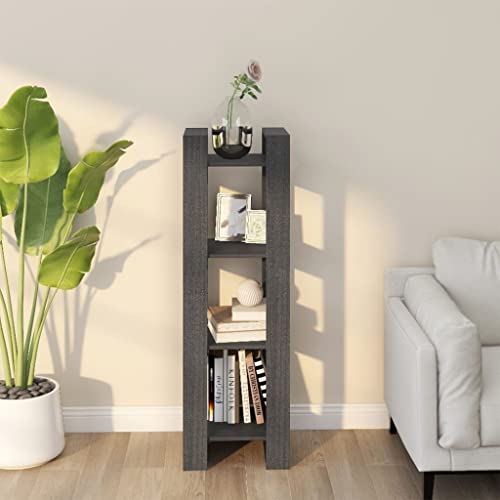 HANJIEFACAI Bücherregal/Raumteiler Grau 41x35x125 cm Massivholz Kiefer Book Shelves Cabinet Small Bookshelf Display Cabinet für Schlafzimmer Wohnzimmer Arbeitszimmer Balkon HANJIEFACAI Bücherregal/Raumteiler Grau 41x35x125 cm Massivholz Kiefer Book Shelves Cabinet Small Bookshelf Display Cabinet für Schlafzimmer Wohnzimmer Arbeitszimmer Balkon von HANJIEFACAI