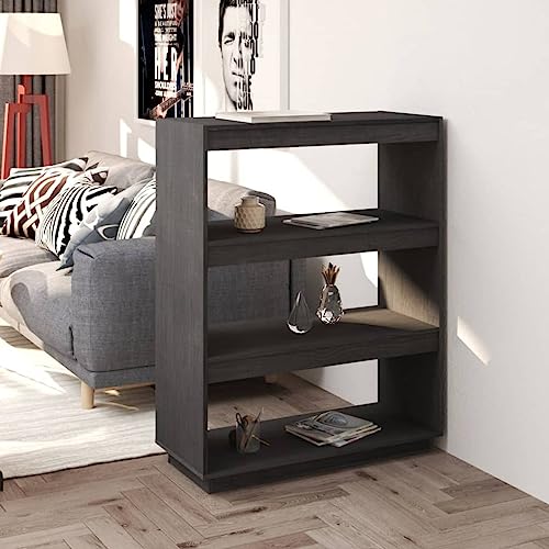 HANJIEFACAI Bücherregal/Raumteiler Grau 80x35x103 cm Massivholz Kiefer Small Shelf Book Shelf Cabinet Shelves for Bedroom für Flur Balkon Arbeitszimmer Schlafzimmer HANJIEFACAI Bücherregal/Raumteiler Grau 80x35x103 cm Massivholz Kiefer Small Shelf Book Shelf Cabinet Shelves for Bedroom für Flur Balkon Arbeitszimmer Schlafzimmer von HANJIEFACAI