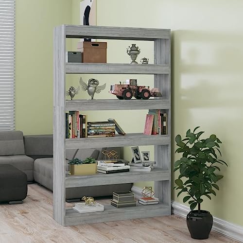 HANJIEFACAI Bücherregal/Raumteiler Grau Sonoma 100x30x166 cm Vitrine Book Shelf Bookcase Bookshelves für Wohnzimmer Balkon Schlafzimmer Arbeitszimmer HANJIEFACAI Bücherregal/Raumteiler Grau Sonoma 100x30x166 cm Vitrine Book Shelf Bookcase Bookshelves für Wohnzimmer Balkon Schlafzimmer Arbeitszimmer von HANJIEFACAI