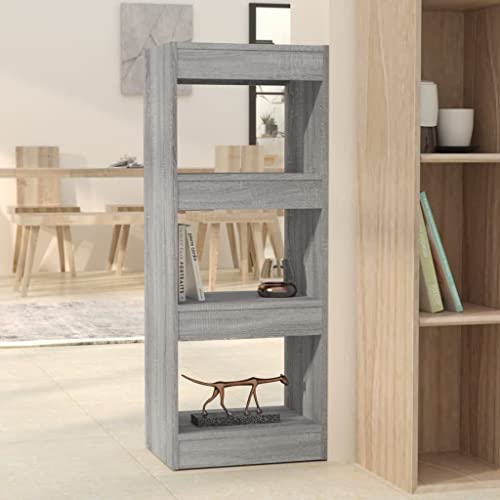 HANJIEFACAI Bücherregal/Raumteiler Grau Sonoma 40x30x103 cm Holzwerkstoff Small Shelf Book Shelf Cabinet Book Shelves für Arbeitszimmer Wohnzimmer Flur Balkon von HANJIEFACAI