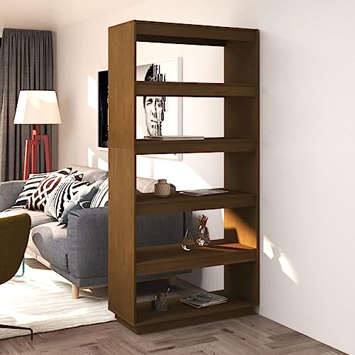 HANJIEFACAI Bücherregal/Raumteiler Honigbraun 80x35x167 Massivholz Kiefer Small Shelf Book Shelf Cabinet Shelves for Bedroom für Flur Balkon Arbeitszimmer Schlafzimmer HANJIEFACAI Bücherregal/Raumteiler Honigbraun 80x35x167 Massivholz Kiefer Small Shelf Book Shelf Cabinet Shelves for Bedroom für Flur Balkon Arbeitszimmer Schlafzimmer von HANJIEFACAI