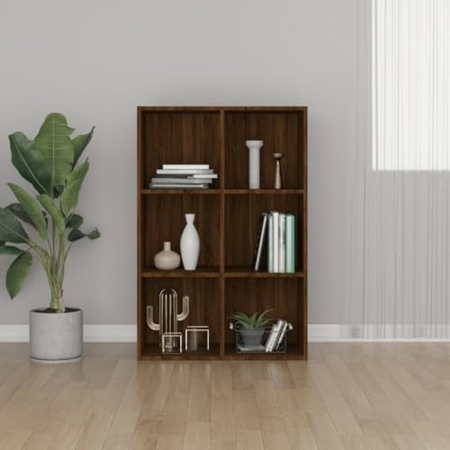 HANJIEFACAI Bücherregal/Sideboard Braun Eichen-Optik 66x30x98 cm Small Shelf Book Shelf Bookcase Shelves for Bedroom für Schlafzimmer Wohnzimmer Arbeitszimmer Balkon von HANJIEFACAI