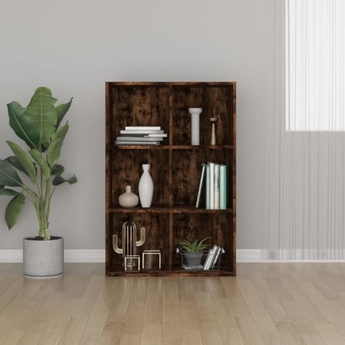 HANJIEFACAI Bücherregal/Sideboard Räuchereiche 66x30x98 cm Holzwerkstoff Small Shelf Book Shelf Bookcase Shelves for Bedroom für Schlafzimmer Wohnzimmer Arbeitszimmer Balkon von HANJIEFACAI