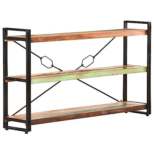 HANJIEFACAI Bücherregal 3 Fächer 140x30x80 cm Altholz Massiv Small Bookcase Book Shelf Cabinet Book Shelves für Wohnzimmer Balkon Schlafzimmer Flur HANJIEFACAI Bücherregal 3 Fächer 140x30x80 cm Altholz Massiv Small Bookcase Book Shelf Cabinet Book Shelves für Wohnzimmer Balkon Schlafzimmer Flur von HANJIEFACAI