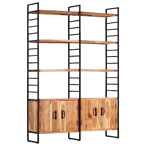 HANJIEFACAI Bücherregal 4 Etagen 124x30x180 cm Massivholz Akazie Small Bookcase Book Shelf Cabinet Display Cabinet für Schlafzimmer Flur Arbeitszimmer Wohnzimmer HANJIEFACAI Bücherregal 4 Etagen 124x30x180 cm Massivholz Akazie Small Bookcase Book Shelf Cabinet Display Cabinet für Schlafzimmer Flur Arbeitszimmer Wohnzimmer von HANJIEFACAI