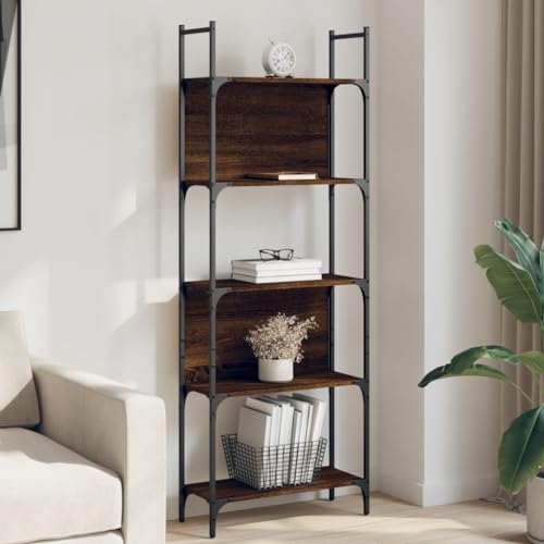 HANJIEFACAI Bücherregal 5 Böden Braun Eichen-Optik 60,5x24x166,5 cm Small Bookcase Book Shelf Cabinet Book Shelves für Balkon Arbeitszimmer Schlafzimmer Wohnzimmer HANJIEFACAI Bücherregal 5 Böden Braun Eichen-Optik 60,5x24x166,5 cm Small Bookcase Book Shelf Cabinet Book Shelves für Balkon Arbeitszimmer Schlafzimmer Wohnzimmer von HANJIEFACAI