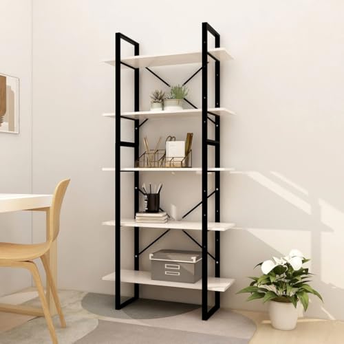HANJIEFACAI Bücherregal 5 Fächer Weiß 80x30x175 cm Massivholz Kiefer Shelves for Bedroom Bookcase Small Bookshelf Display Cabinet für Flur Wohnzimmer Schlafzimmer Balkon HANJIEFACAI Bücherregal 5 Fächer Weiß 80x30x175 cm Massivholz Kiefer Shelves for Bedroom Bookcase Small Bookshelf Display Cabinet für Flur Wohnzimmer Schlafzimmer Balkon von HANJIEFACAI