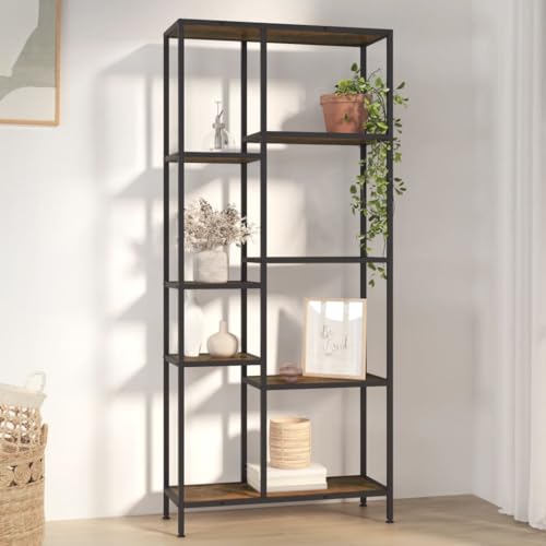 HANJIEFACAI Bücherregal 80x30x180 cm Stahl und Holzwerkstoff Small Shelf Book Shelf Small Bookshelf Book Shelves für Schlafzimmer Arbeitszimmer Flur Wohnzimmer HANJIEFACAI Bücherregal 80x30x180 cm Stahl und Holzwerkstoff Small Shelf Book Shelf Small Bookshelf Book Shelves für Schlafzimmer Arbeitszimmer Flur Wohnzimmer von HANJIEFACAI