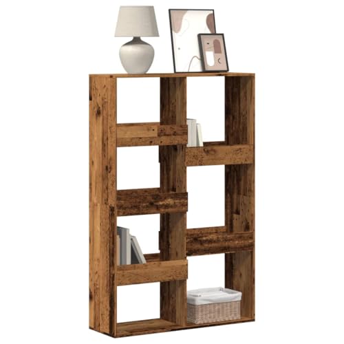 HANJIEFACAI Bücherregal Altholz-Optik 100x33x155,5 cm Holzwerkstoff Vitrine Book Shelf Bookcase Bookshelves für Arbeitszimmer Wohnzimmer Schlafzimmer Flur von HANJIEFACAI
