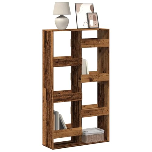 HANJIEFACAI Bücherregal Altholz-Optik 100x33x175 cm Holzwerkstoff Vitrine Book Shelf Bookcase Bookshelves für Arbeitszimmer Wohnzimmer Schlafzimmer Flur von HANJIEFACAI
