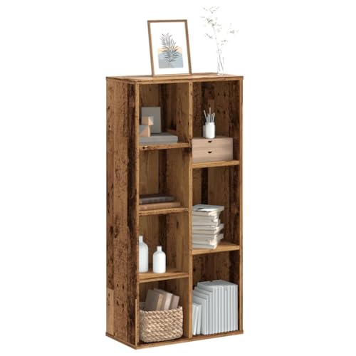 HANJIEFACAI Bücherregal Altholz-Optik 50x25x105 cm Holzwerkstoff Small Bookcase Book Shelf Small Bookshelf Bookshelves für Balkon Arbeitszimmer Wohnzimmer Schlafzimmer von HANJIEFACAI