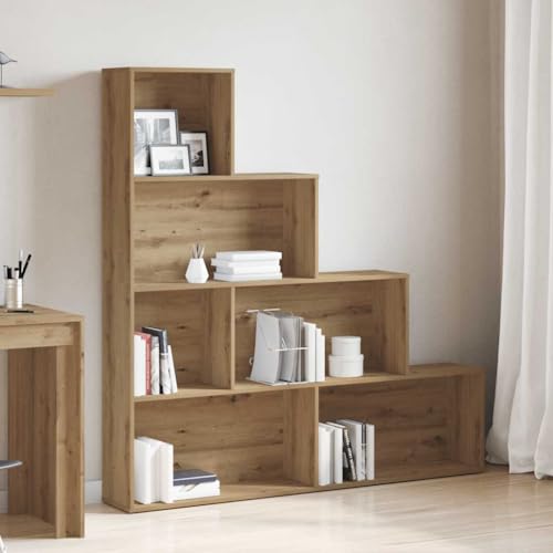 HANJIEFACAI Bücherregal Artisan-Eiche 157x24x160 cm Holzwerkstoff Small Shelf Book Shelf Small Bookshelf Display Cabinet für Arbeitszimmer Balkon Flur Wohnzimmer von HANJIEFACAI