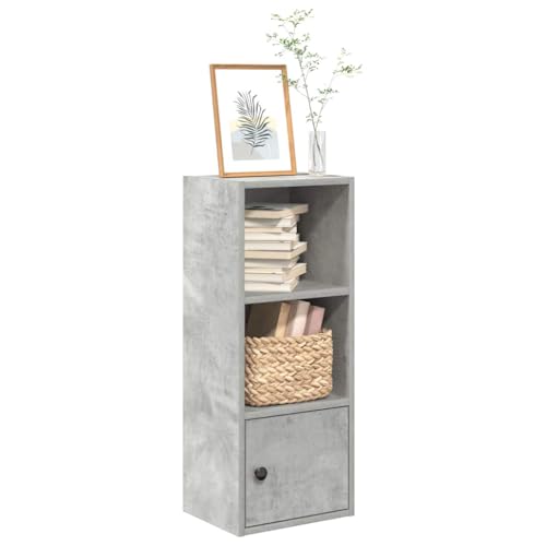 HANJIEFACAI Bücherregal Betongrau 31x24x77 cm Holzwerkstoff Small Bookcase Book Shelf Small Bookshelf Display Cabinet für Wohnzimmer Balkon Schlafzimmer Arbeitszimmer von HANJIEFACAI