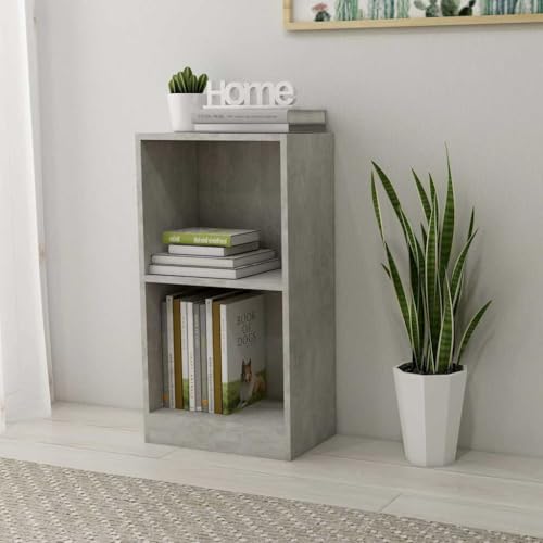 HANJIEFACAI Bücherregal Betongrau 40x24x75 cm Holzwerkstoff Small Shelf Book Shelf Small Bookshelf Book Shelves für Wohnzimmer Flur Schlafzimmer Balkon von HANJIEFACAI