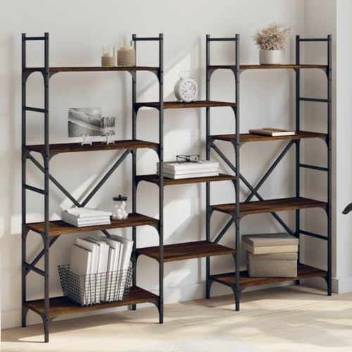HANJIEFACAI Bücherregal Braun Eichen-Optik 160x28,5x136,5 cm Holzwerkstoff Small Shelf Bookcase Small Bookshelf Display Cabinet für Arbeitszimmer Flur Wohnzimmer Schlafzimmer HANJIEFACAI Bücherregal Braun Eichen-Optik 160x28,5x136,5 cm Holzwerkstoff Small Shelf Bookcase Small Bookshelf Display Cabinet für Arbeitszimmer Flur Wohnzimmer Schlafzimmer von HANJIEFACAI
