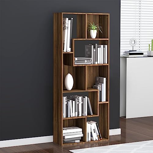 HANJIEFACAI Bücherregal Braun Eichen-Optik 67x24x161 cm Holzwerkstoff Small Bookcase Bookcase Small Bookshelf Shelf Organizer für Schlafzimmer Wohnzimmer Flur Arbeitszimmer HANJIEFACAI Bücherregal Braun Eichen-Optik 67x24x161 cm Holzwerkstoff Small Bookcase Bookcase Small Bookshelf Shelf Organizer für Schlafzimmer Wohnzimmer Flur Arbeitszimmer von HANJIEFACAI