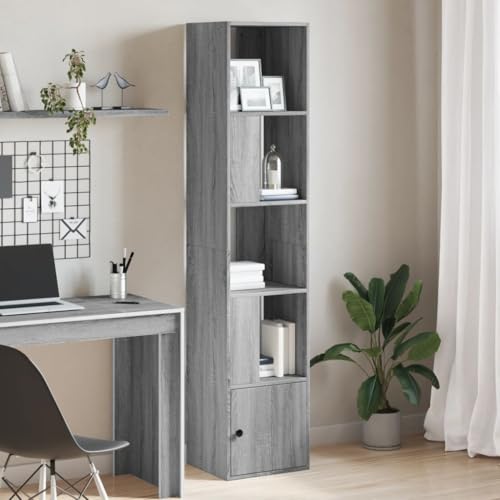 HANJIEFACAI Bücherregal Grau Sonoma 40x36x189 cm Holzwerkstoff Small Shelf Cabinet Small Bookshelf Shelf Organizer für Balkon Flur Arbeitszimmer Schlafzimmer HANJIEFACAI Bücherregal Grau Sonoma 40x36x189 cm Holzwerkstoff Small Shelf Cabinet Small Bookshelf Shelf Organizer für Balkon Flur Arbeitszimmer Schlafzimmer von HANJIEFACAI