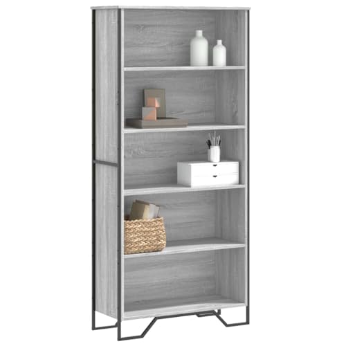 HANJIEFACAI Bücherregal Grau Sonoma 80x31x169 cm Holzwerkstoff Bücherregal Book Shelf Cabinet Small Bookshelf für Flur Balkon Arbeitszimmer Schlafzimmer HANJIEFACAI Bücherregal Grau Sonoma 80x31x169 cm Holzwerkstoff Bücherregal Book Shelf Cabinet Small Bookshelf für Flur Balkon Arbeitszimmer Schlafzimmer von HANJIEFACAI