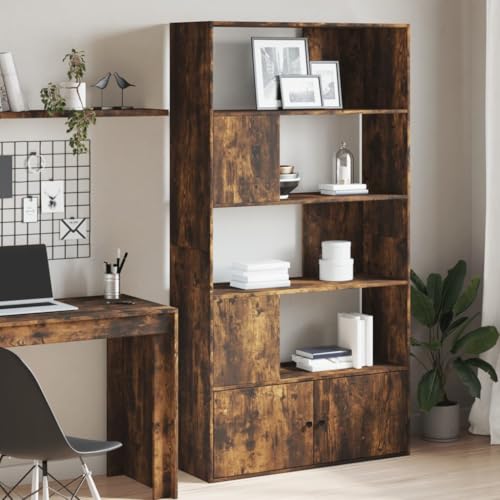 HANJIEFACAI Bücherregal Räuchereiche 100x36x189 cm Holzwerkstoff Small Shelf Cabinet Small Bookshelf Shelf Organizer für Balkon Flur Arbeitszimmer Schlafzimmer von HANJIEFACAI